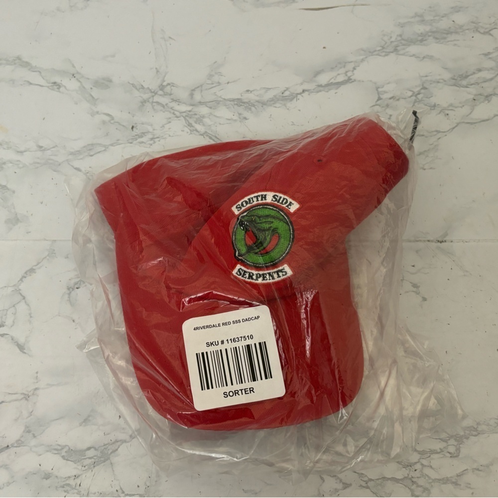 Hot Topics Exclusive Riverdale Southside Serpents Ball Cap Red Strapback NWT​​​